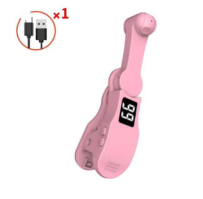 Creative Vault Marketplace pink auto screen clicker with digital display and USB charging cable for automated tasks