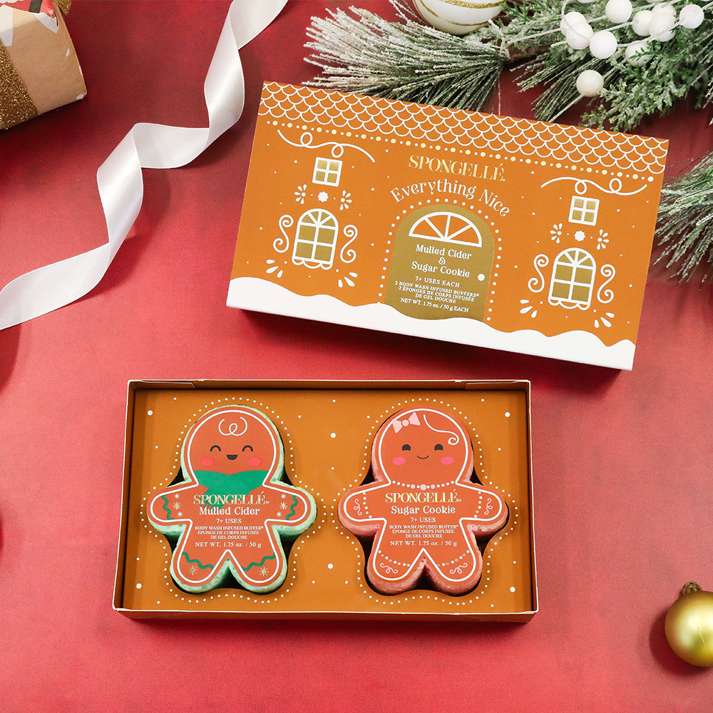 The Gift That Smells Like the Holidays: Spongellé Everything Nice Gingerbread Set