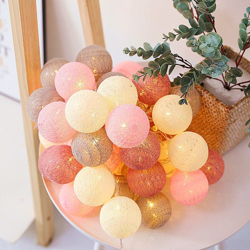 Cotton Glow LED Lantern String
