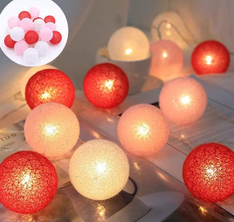 Cotton Glow LED Lantern String
