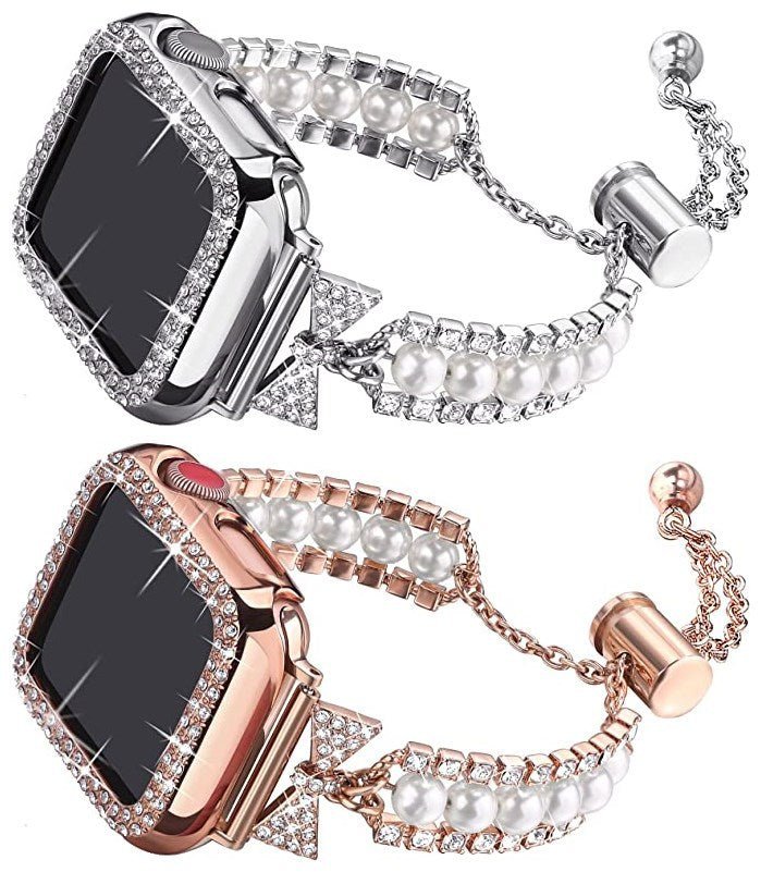 Pearl Bracelet Smart Watch Band – Elegant Wristband Replacement by Creative Vault Marketplace