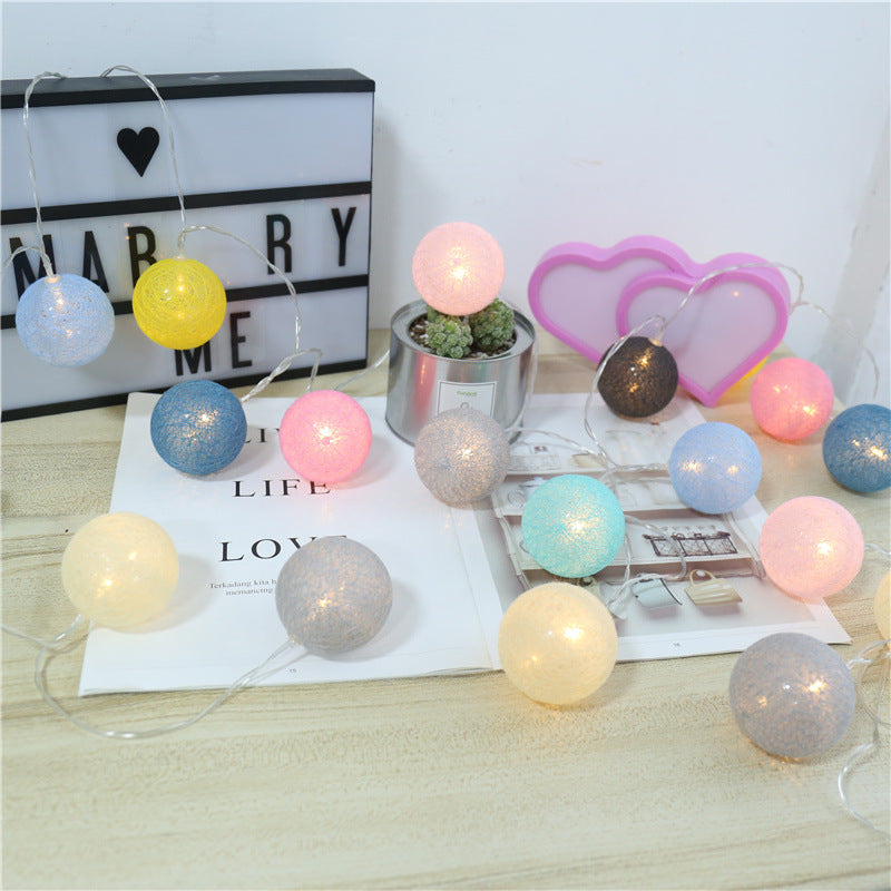 Cotton Glow LED Lantern String
