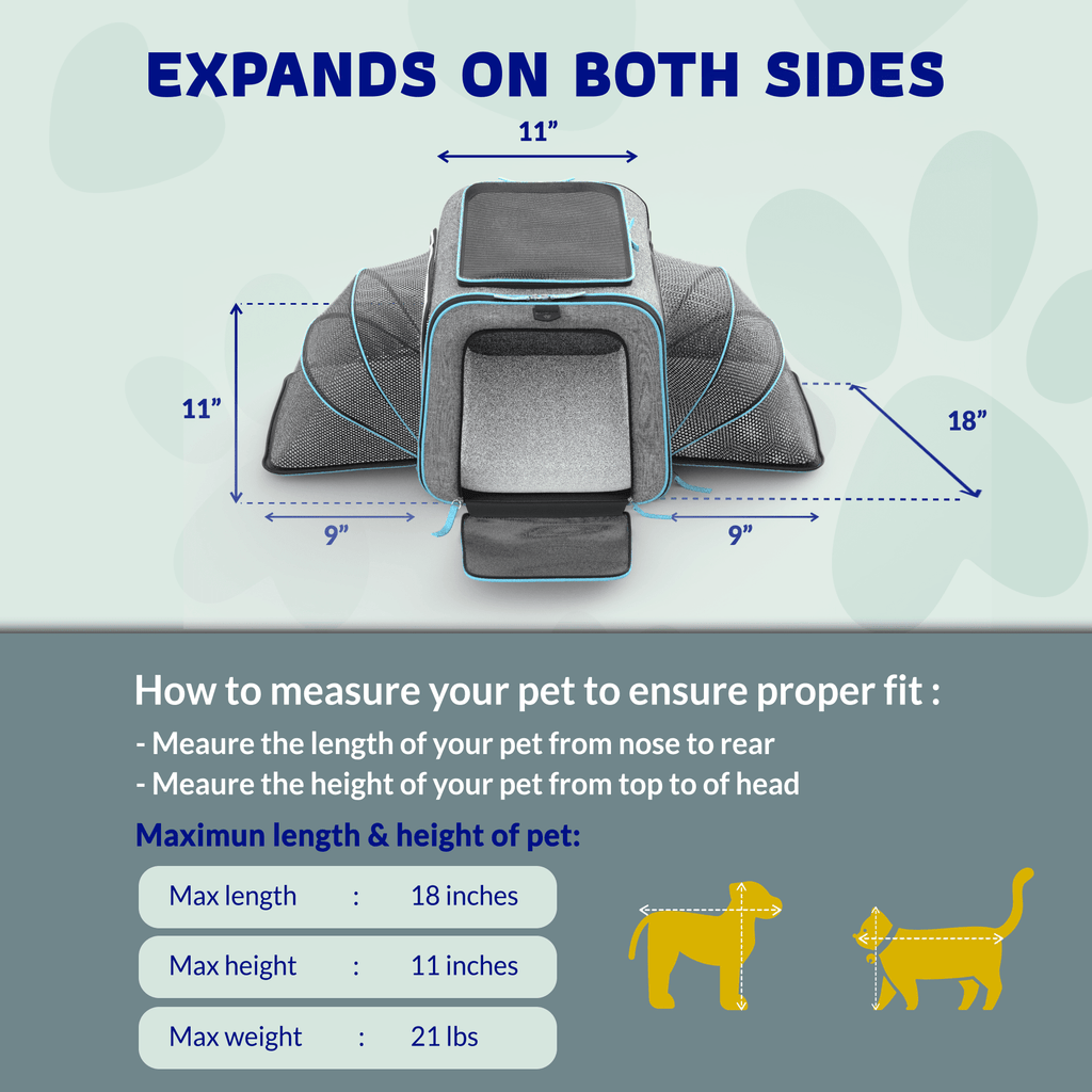 Rolling Rover Airline Compliant Expandable Wheeled Pet Carrier by Katziela