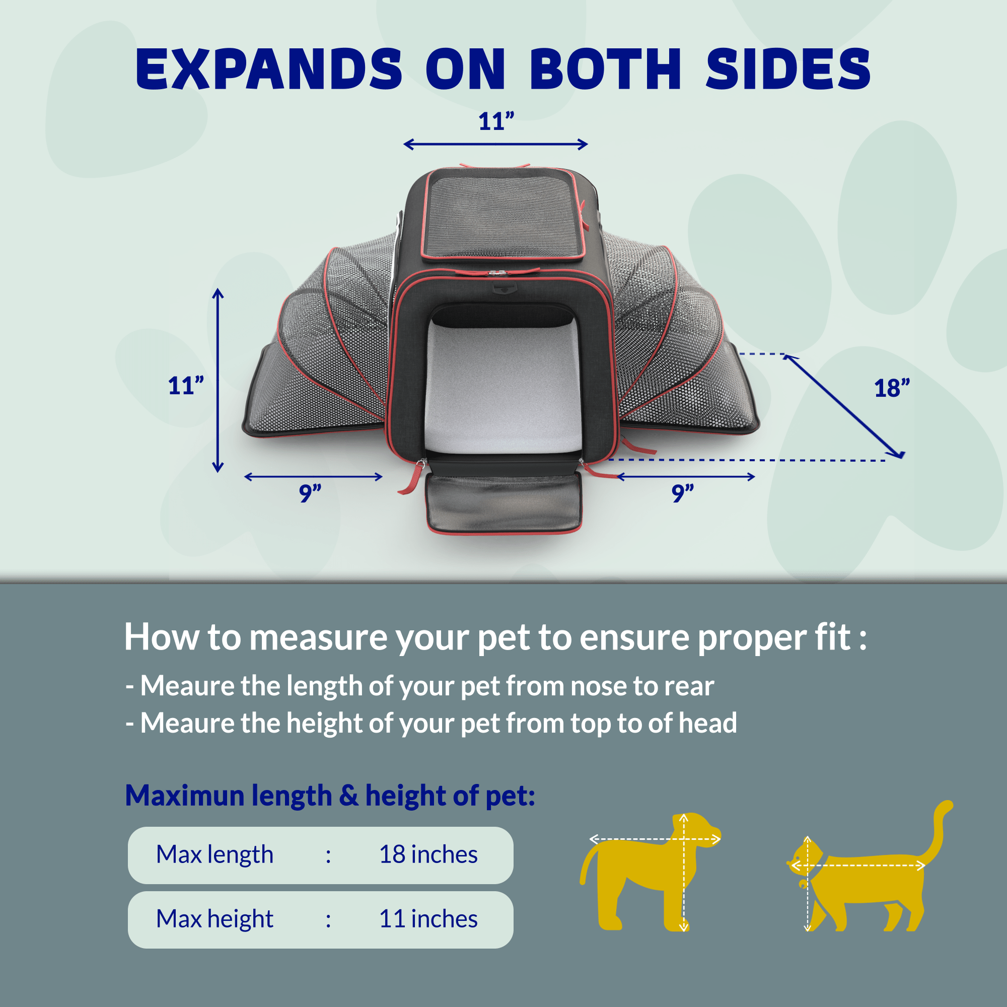 Rolling Rover Airline Compliant Expandable Wheeled Pet Carrier by Katziela
