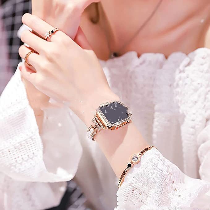 Pearl Bracelet Smart Watch Band – Elegant Wristband Replacement by Creative Vault Marketplace