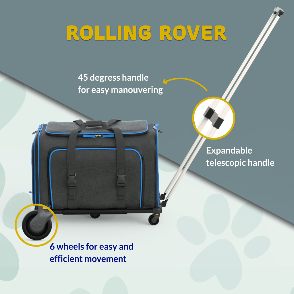 Rolling Rover Airline Compliant Expandable Wheeled Pet Carrier by Katziela