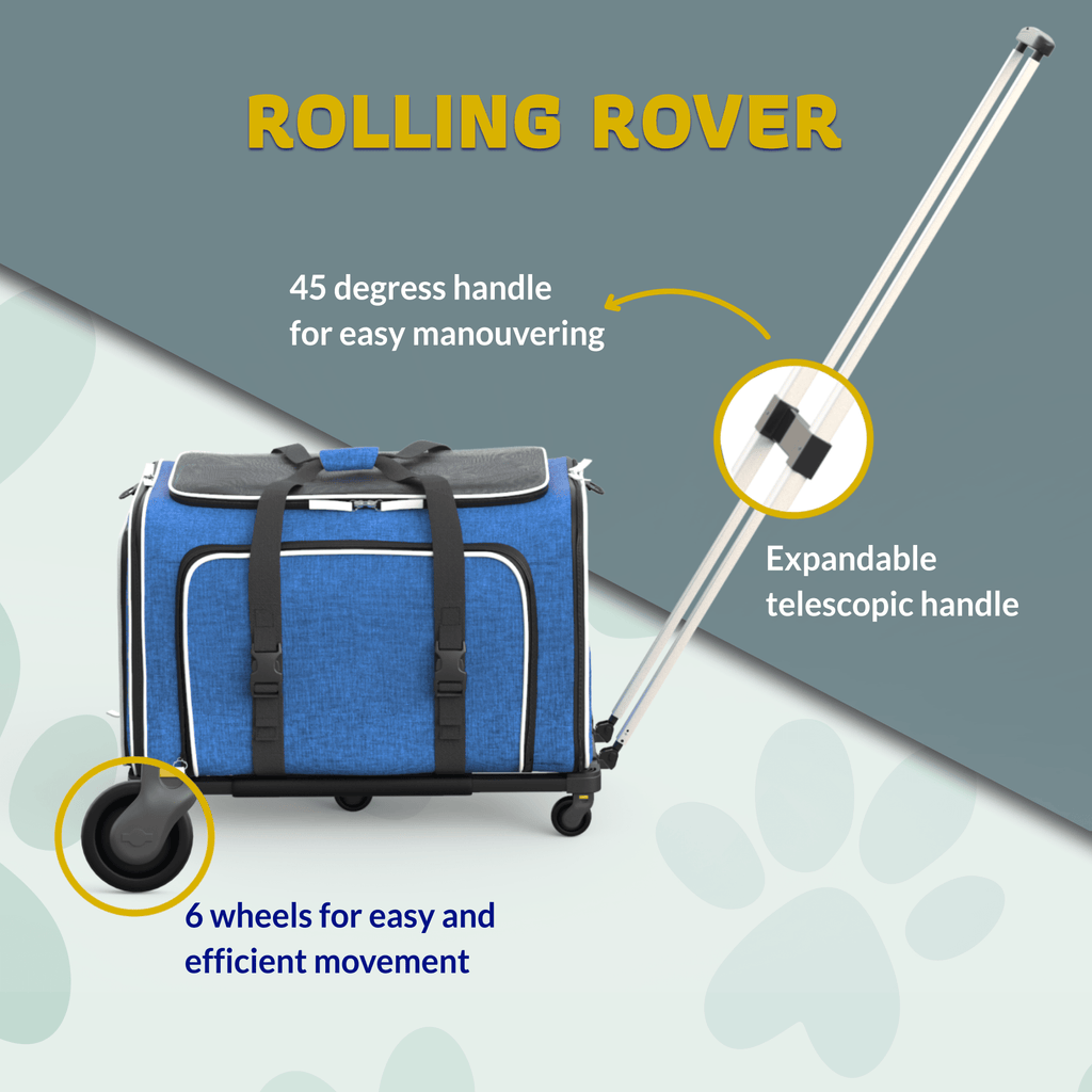 Rolling Rover Airline Compliant Expandable Wheeled Pet Carrier by Katziela