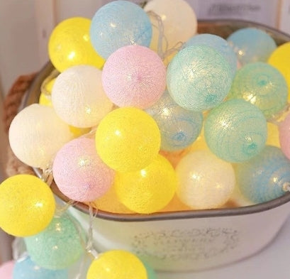 Cotton Glow LED Lantern String