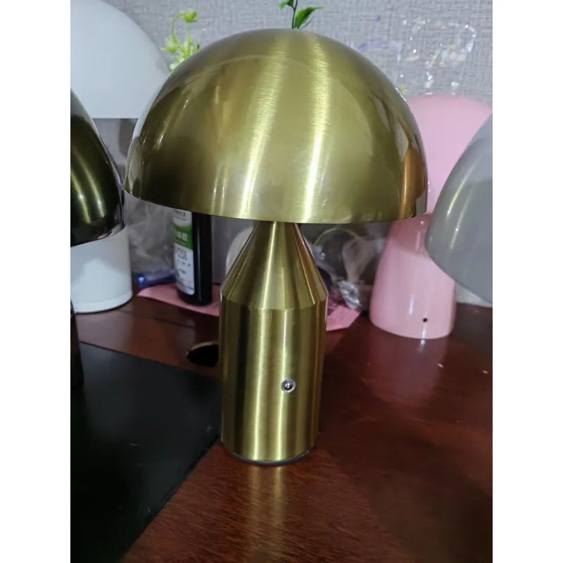 Chic Copper Mushroom Desk Lamp