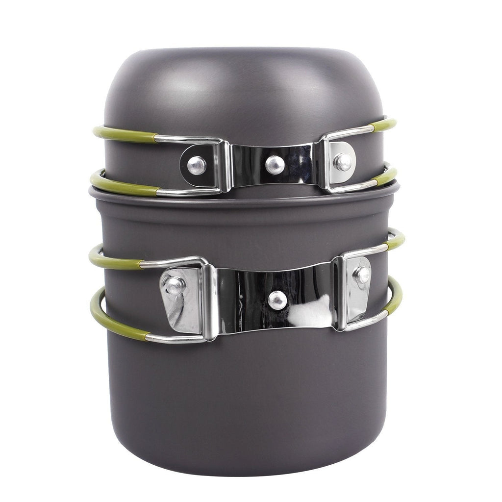 Portable Hard Aluminum Oxide Outdoor Cookware Set Convenient Three-Piece Combination Set Of Pots And Pans by V.I.P Digital Presence