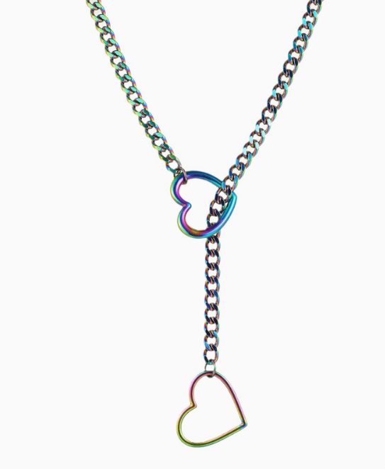 Chic Heart Link Chain Necklace