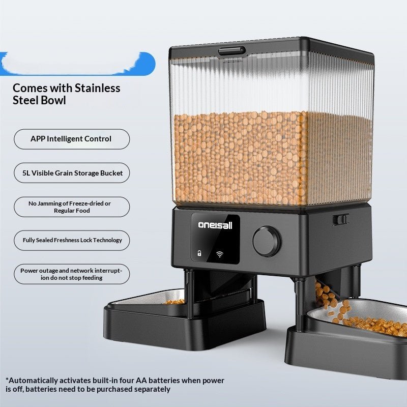 Automatic Cat Feeder with Dual Bowls, Timer & Portion Control by Pet Zen