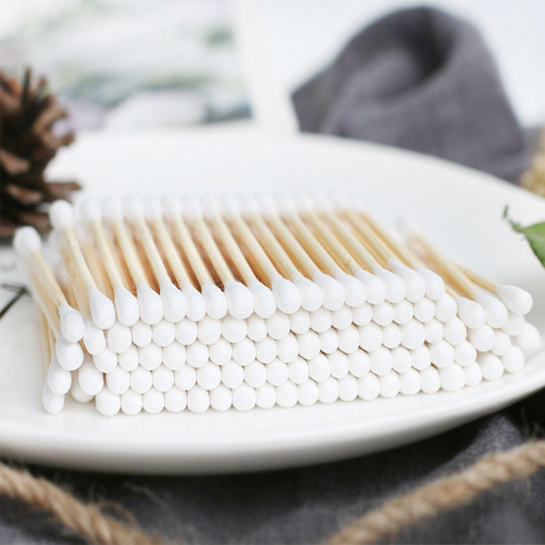 Eco-Friendly Bamboo Cotton Swabs 200-Pack