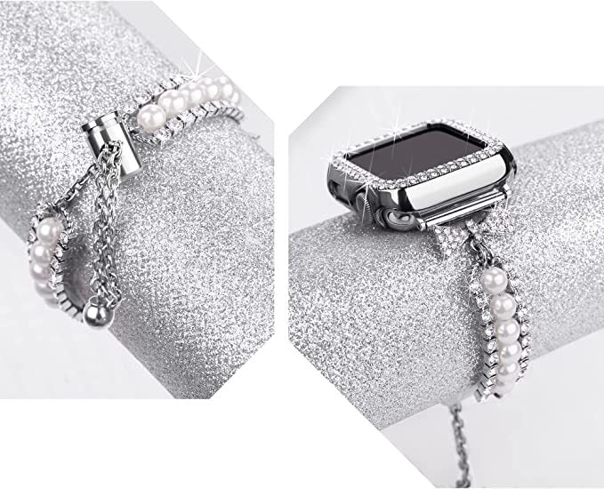 Pearl Bracelet Smart Watch Band – Elegant Wristband Replacement by Creative Vault Marketplace