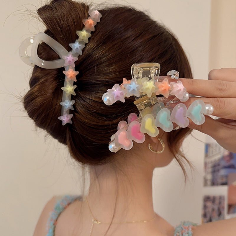 Chic Star Love Hair Clip - Elegant Fashion Accent