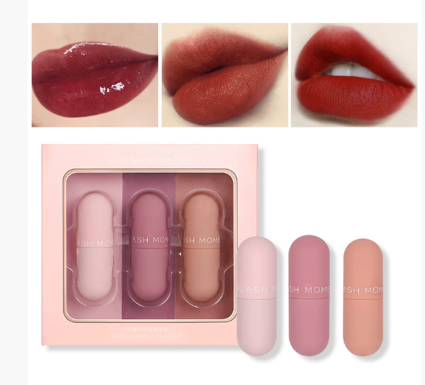 Chic Matte Trio Lip Set - Cup-Proof Finish