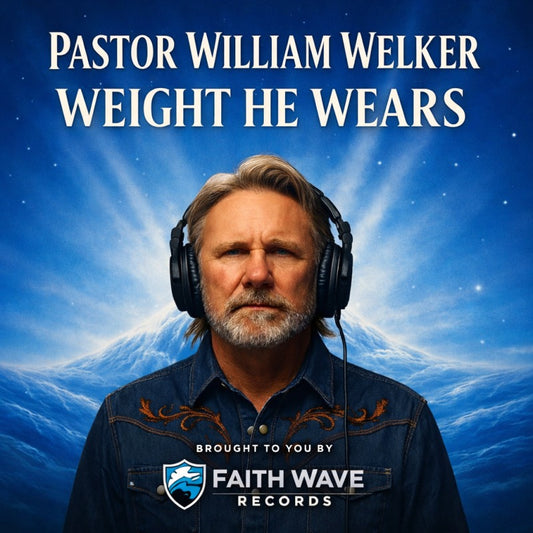 Digital EP cover featuring Pastor William Welker in headphones against a blue starry mountain backdrop.