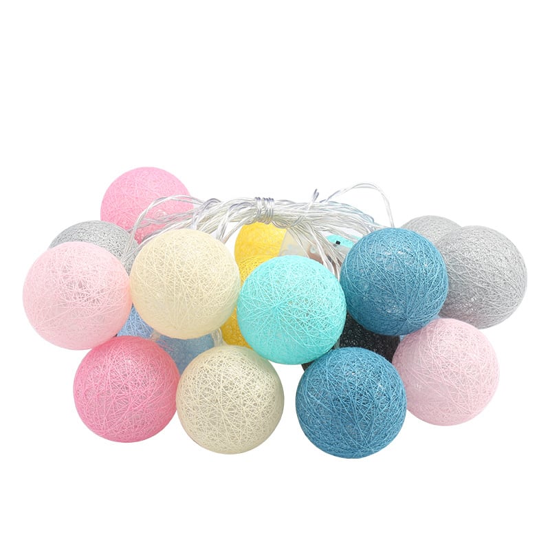 Cotton Glow LED Lantern String