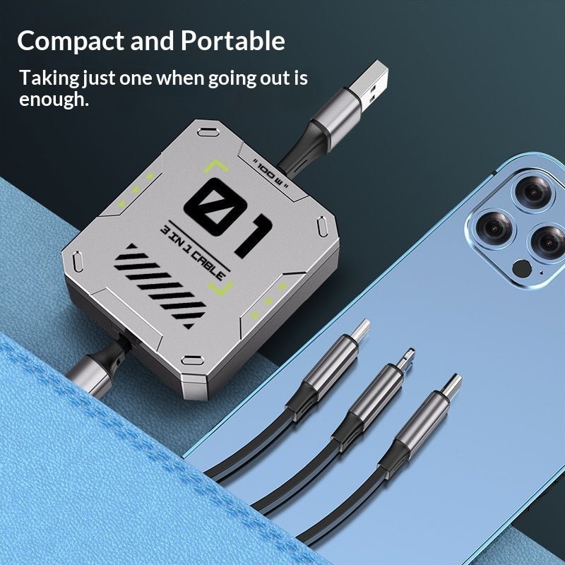 Three-in-one Extension Cable For Smartphones by Creative Vault Marketplace