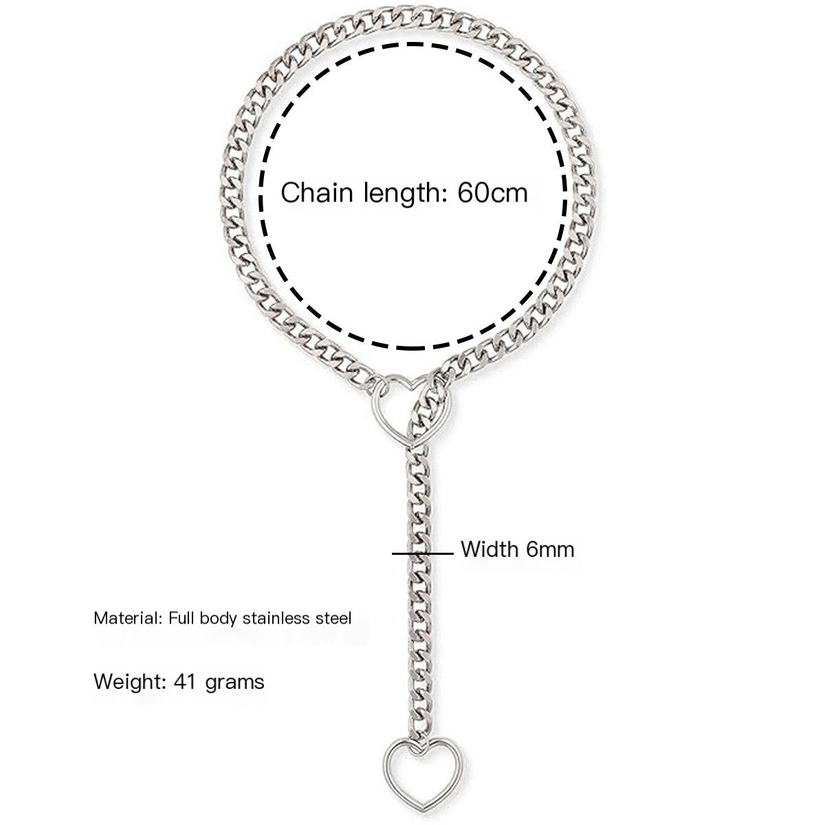 Chic Heart Link Chain Necklace