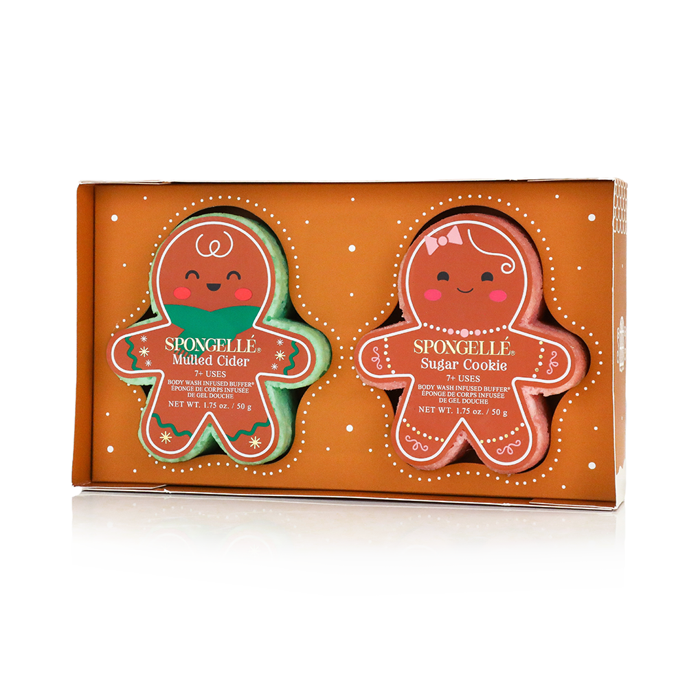 Spongellé Everything Nice Holiday Gingerbread Gift Set by Spongellé