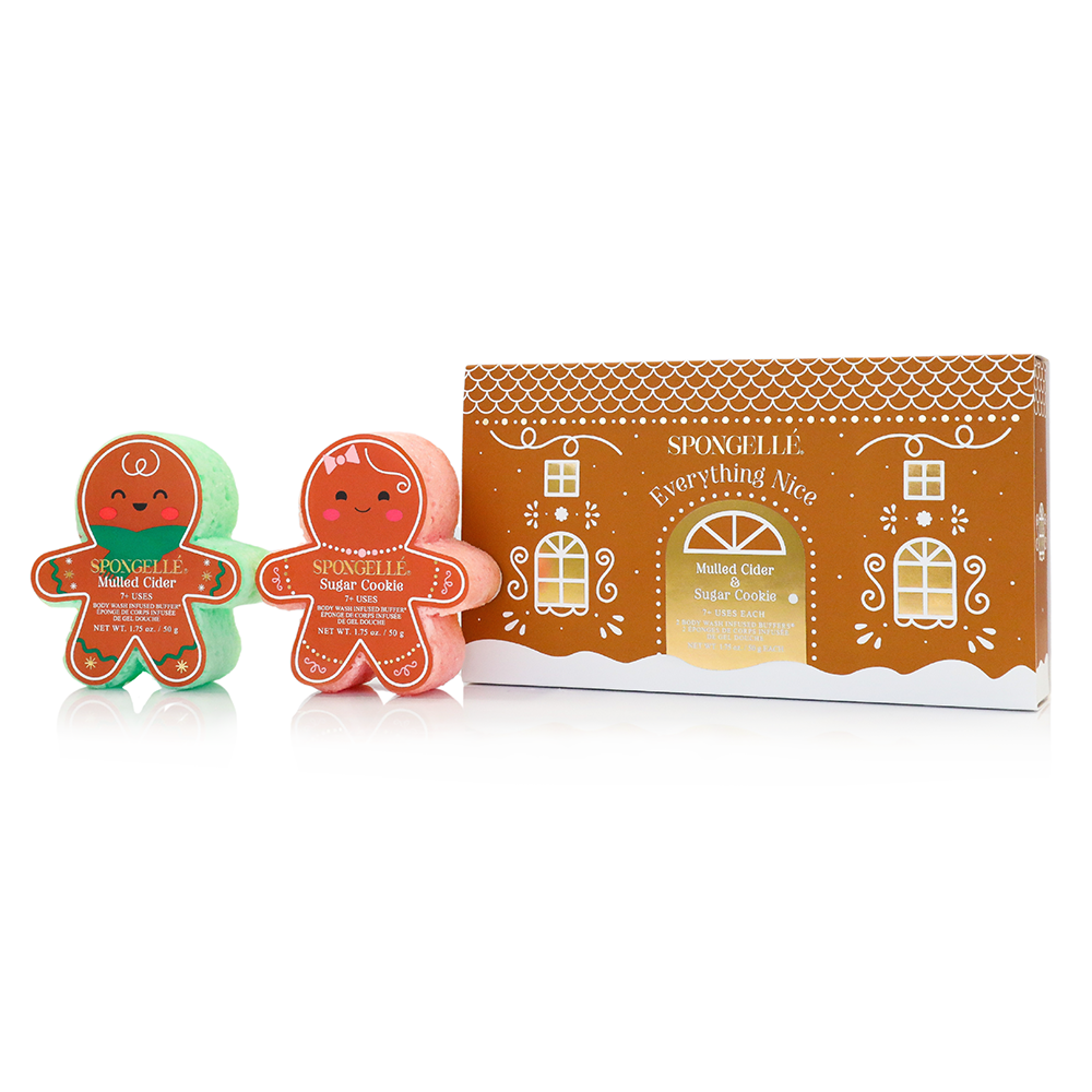 Spongellé Everything Nice Holiday Gingerbread Gift Set by Spongellé