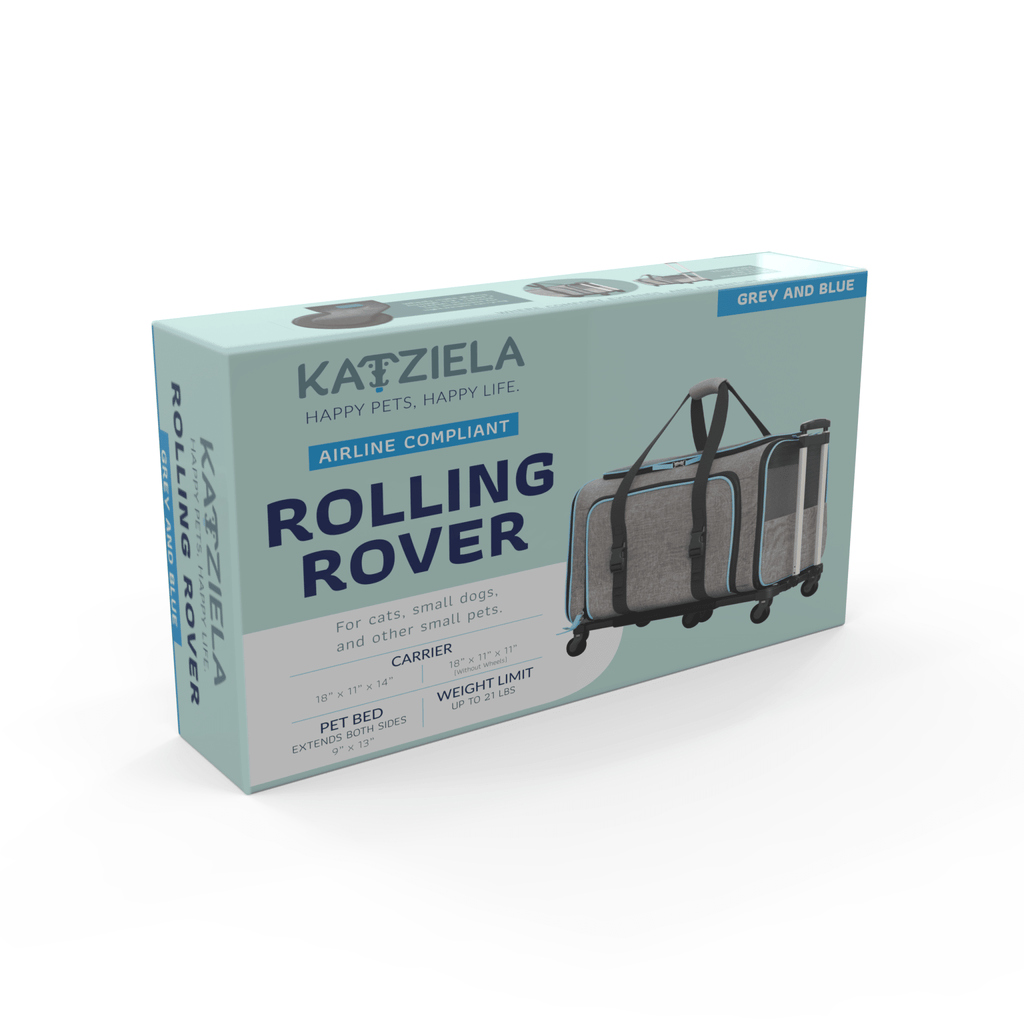 Rolling Rover Airline Compliant Expandable Wheeled Pet Carrier by Katziela