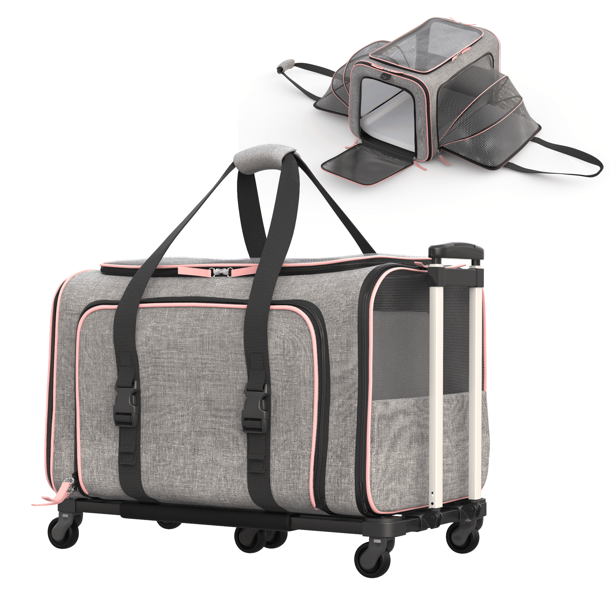Rolling Rover Airline Compliant Expandable Wheeled Pet Carrier by Katziela