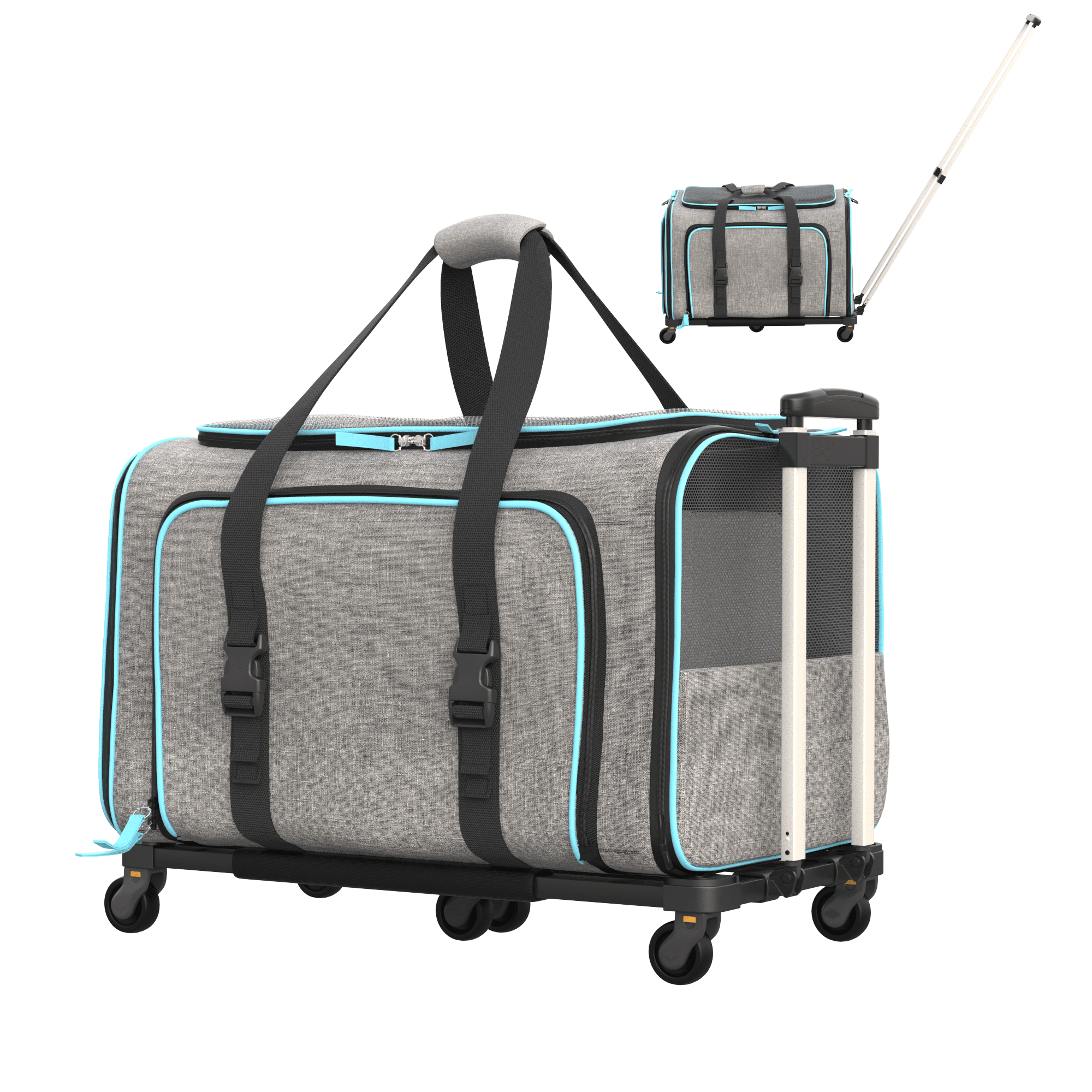 Rolling Rover Airline Compliant Expandable Wheeled Pet Carrier by Katziela