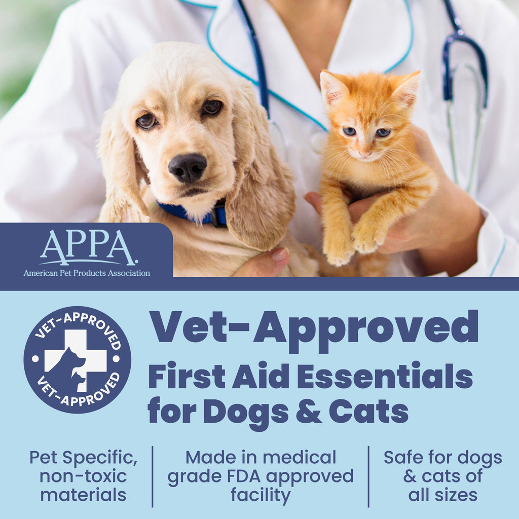 Pet First Aid Kit for Dogs & Cats with Vet-Approved Essentials by Rubyloo