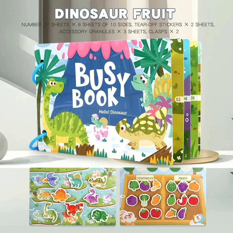 Children's Reusable Activity Books, Early Learning Educational Tools for School and Home, Fun Interactive Toys with Animal, Transportation, and Farm Themes, Matching Games, Suitable for Ages Three and up by Creative Vault Marketplace