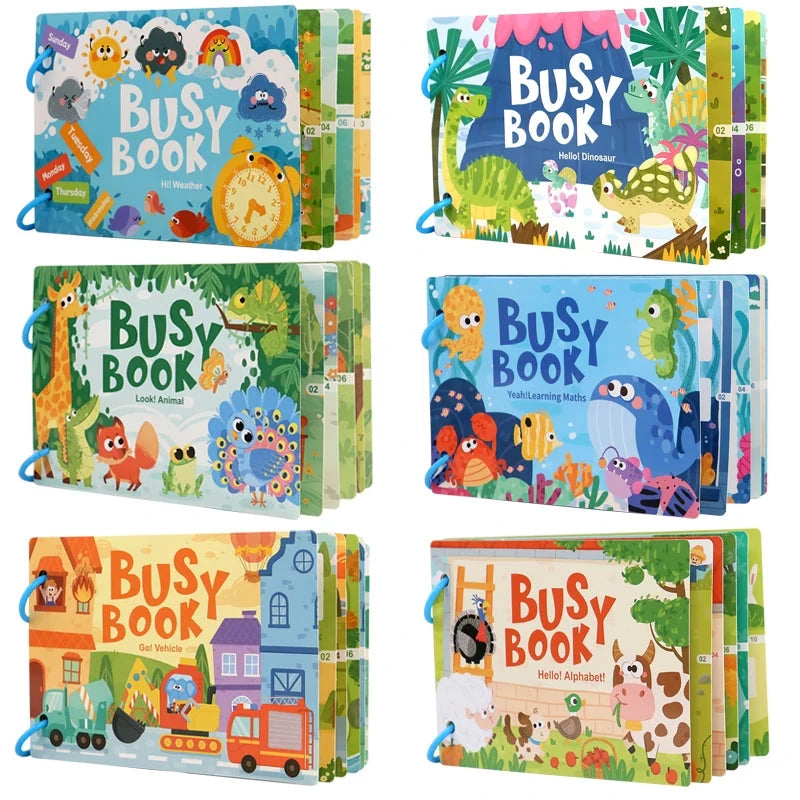 Children's Reusable Activity Books, Early Learning Educational Tools for School and Home, Fun Interactive Toys with Animal, Transportation, and Farm Themes, Matching Games, Suitable for Ages Three and up by Creative Vault Marketplace