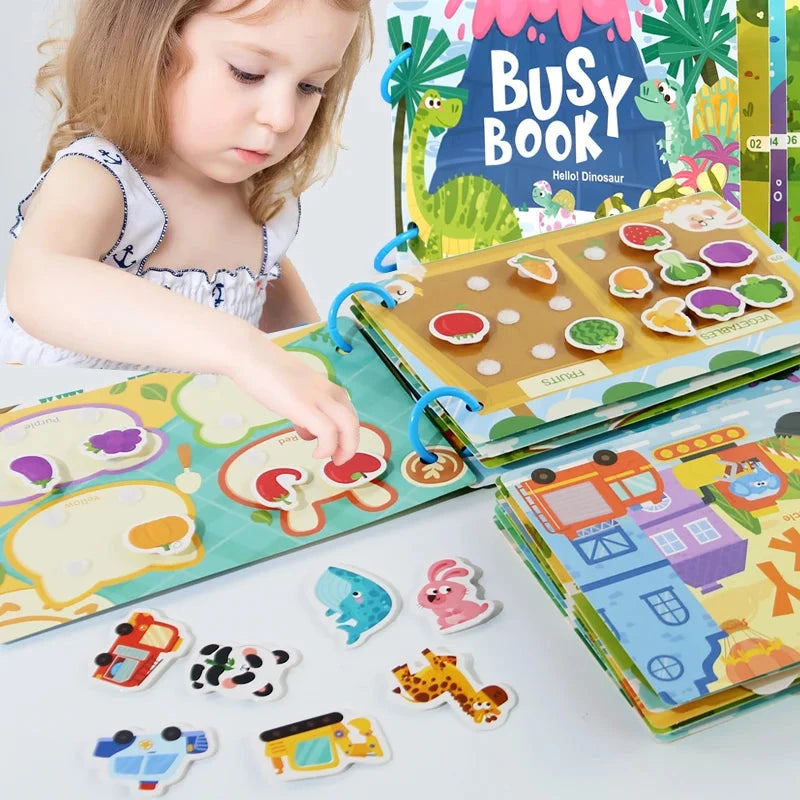 Children's Reusable Activity Books, Early Learning Educational Tools for School and Home, Fun Interactive Toys with Animal, Transportation, and Farm Themes, Matching Games, Suitable for Ages Three and up by Creative Vault Marketplace