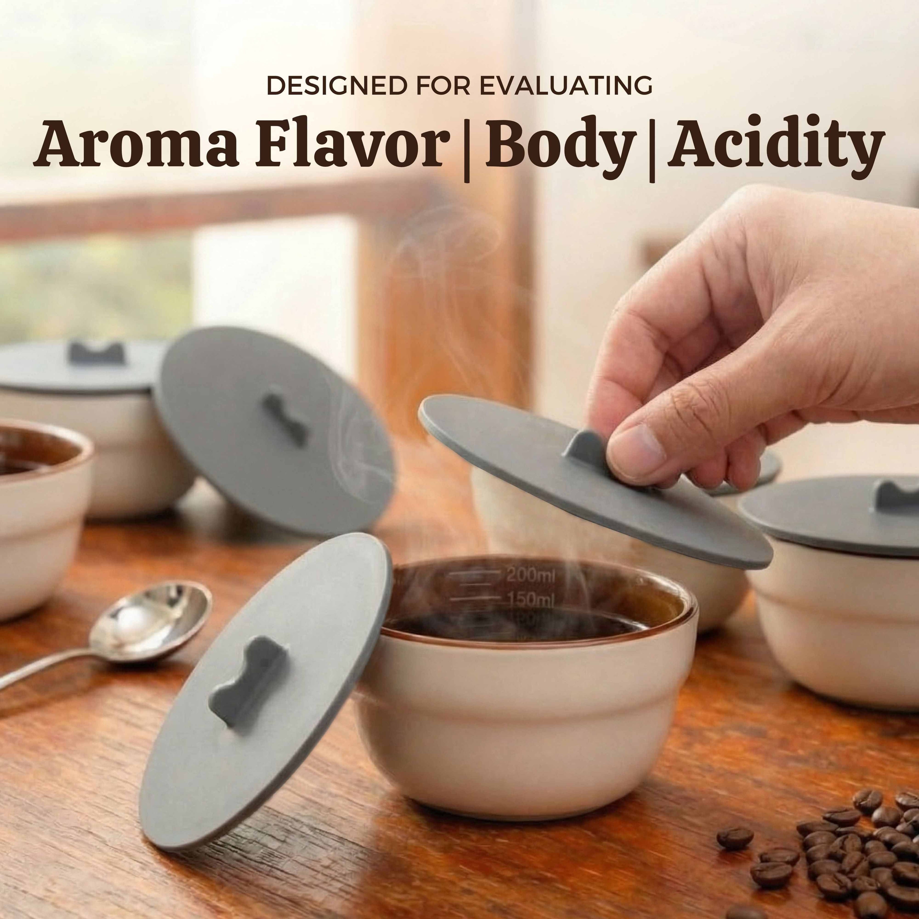 Professional Coffee Cupping Bowl Set (4-pack) by Artizan Coffee Roasters
