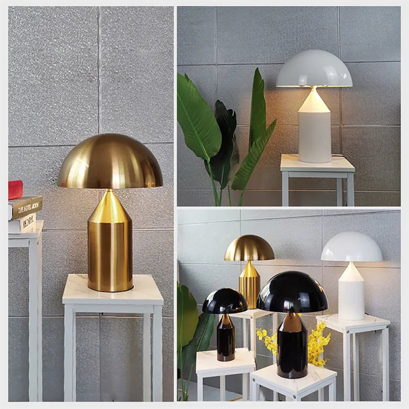 Chic Copper Mushroom Desk Lamp