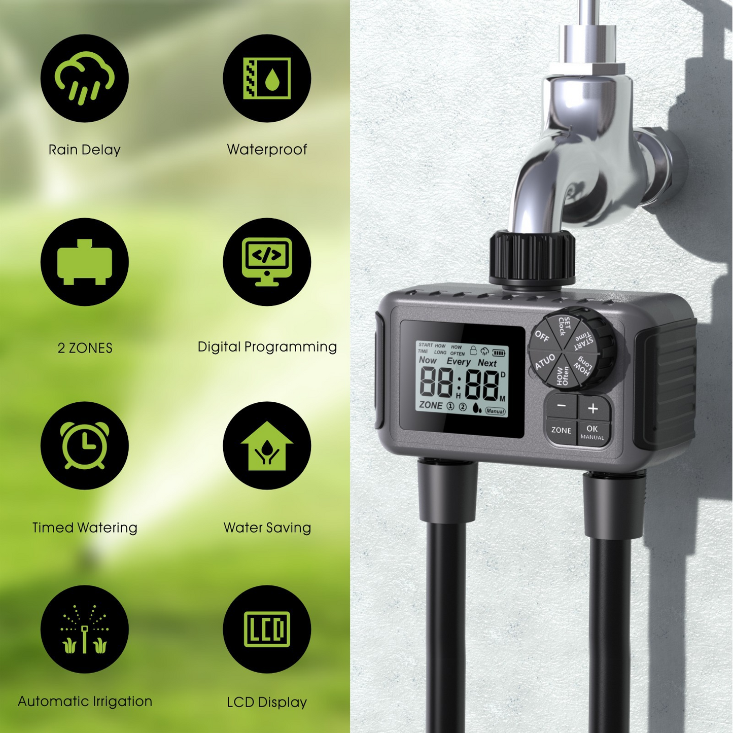 Smart Dual-Channel Garden Timer