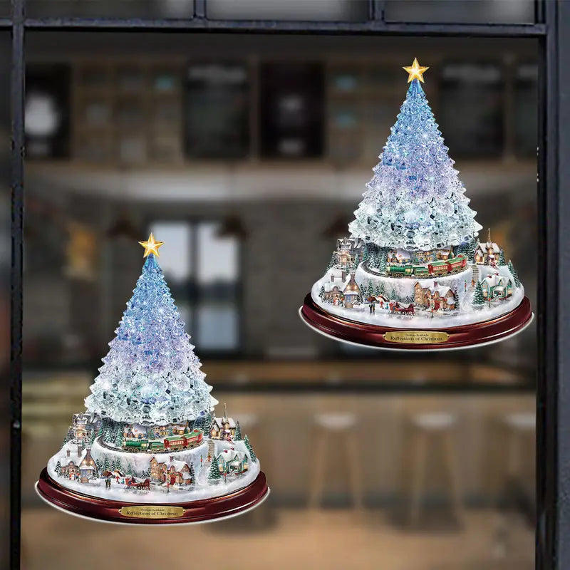 Frosty PVC Snowflake Window Decals - Christmas Waterproof Decor