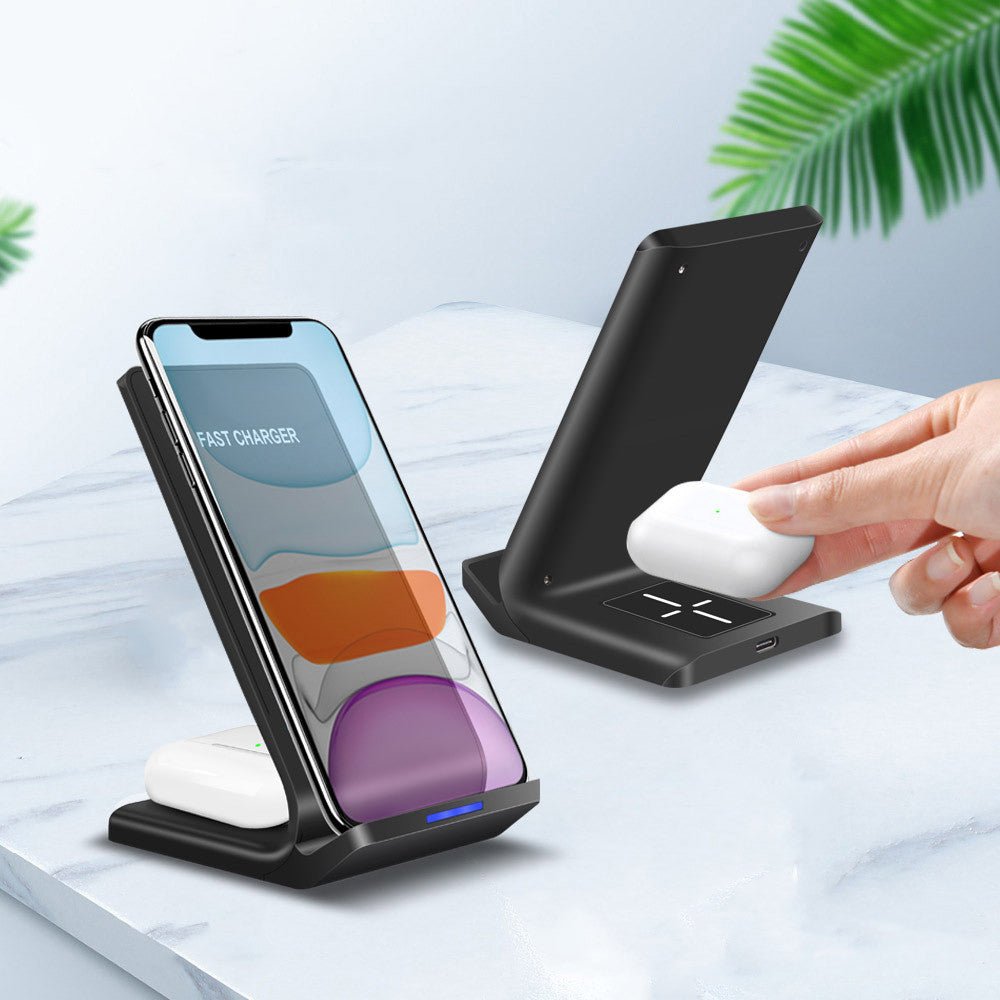 Wireless smart vertical mobile phone charger fast charge suitable for mobile phones by Creative Vault Marketplace