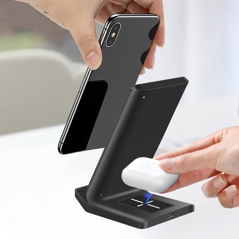 Wireless smart vertical mobile phone charger fast charge suitable for mobile phones by Creative Vault Marketplace