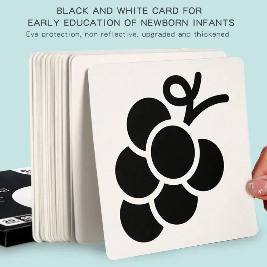 Black and red visual early education card for newborns, visual stimulation of color cognition, flashing new children's early edu by Creative Vault Marketplace