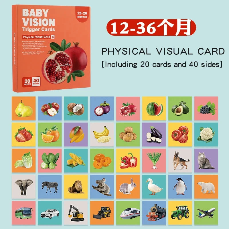 Black and red visual early education card for newborns, visual stimulation of color cognition, flashing new children's early edu by Creative Vault Marketplace