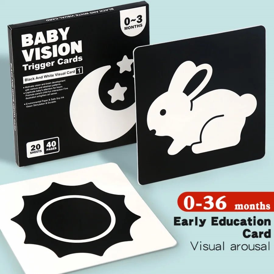 Black and red visual early education card for newborns, visual stimulation of color cognition, flashing new children's early edu by Creative Vault Marketplace