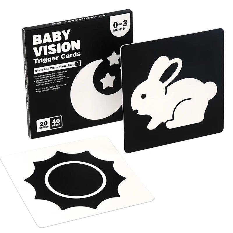 Black and red visual early education card for newborns, visual stimulation of color cognition, flashing new children's early edu by Creative Vault Marketplace