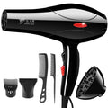 High Power Hair Dryer | 5-Speed Hot & Cold with Styling Attachments by Creative Vault Marketplace