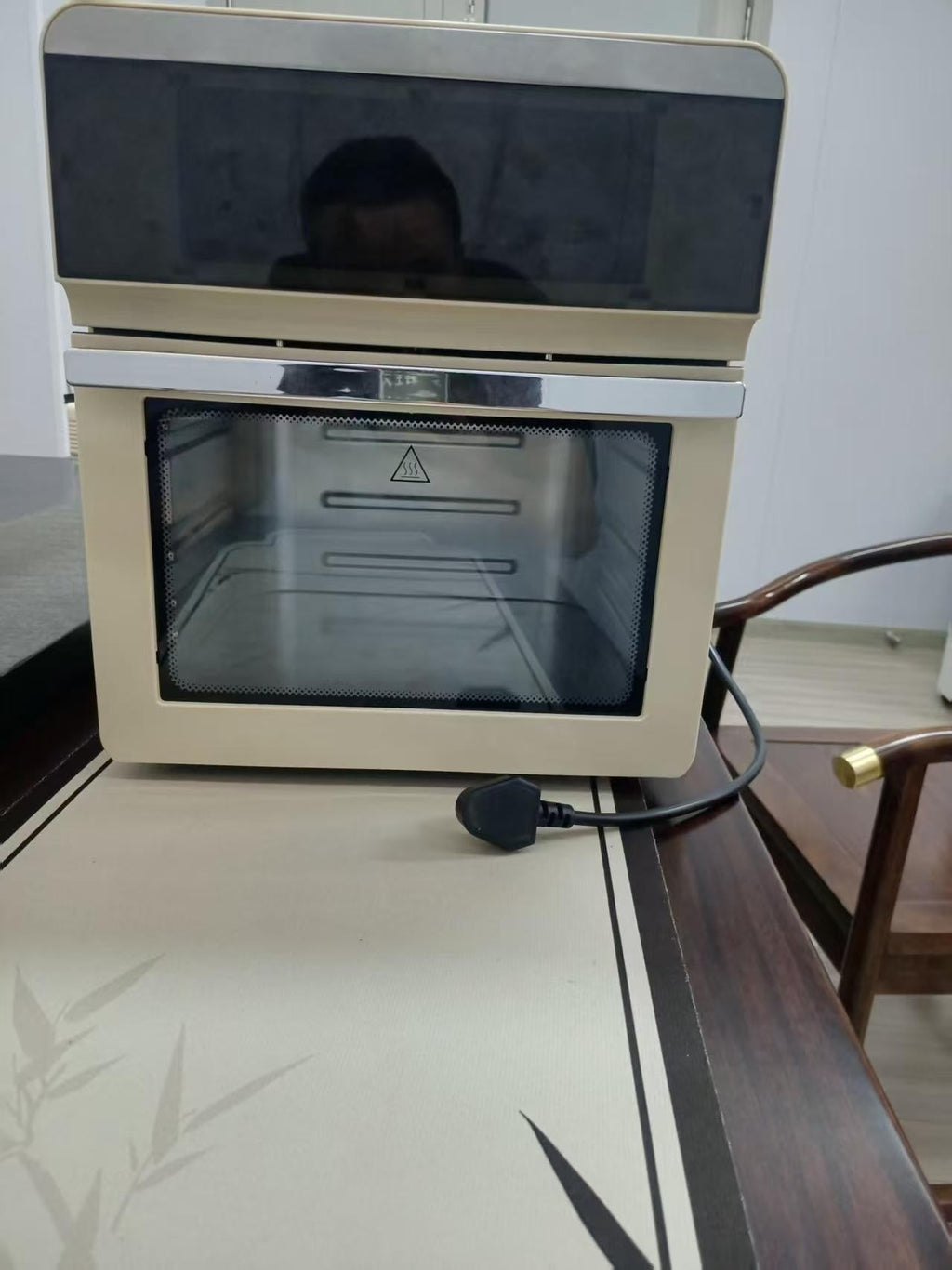 2-in-1 Countertop Air Fryer Toaster Oven | Dual Compartment | Black & Off White by Creative Vault Marketplace