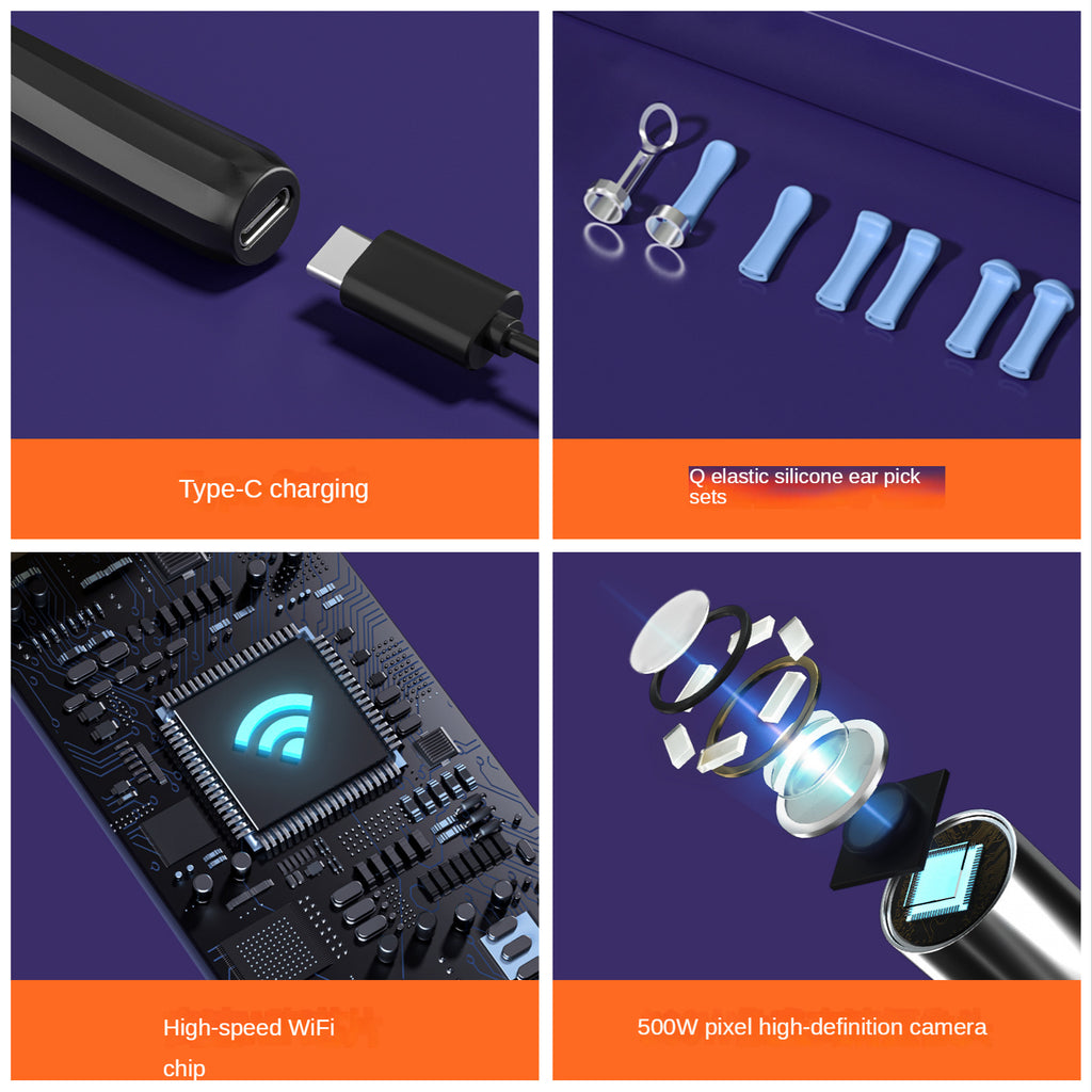 Visual Ear Cleaner with Camera | USB Rechargeable Ear Care Tool by Creative Vault Marketplace