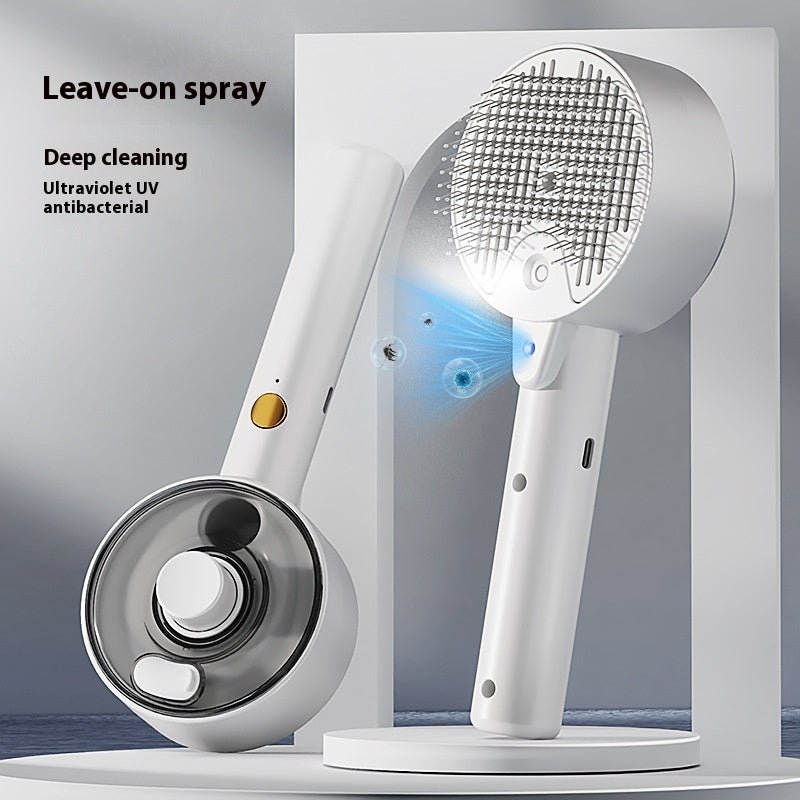 Pet Steam Spray Grooming Brush – Self-Cleaning Hair Remover with UV Sterilization by Creative Vault Marketplace