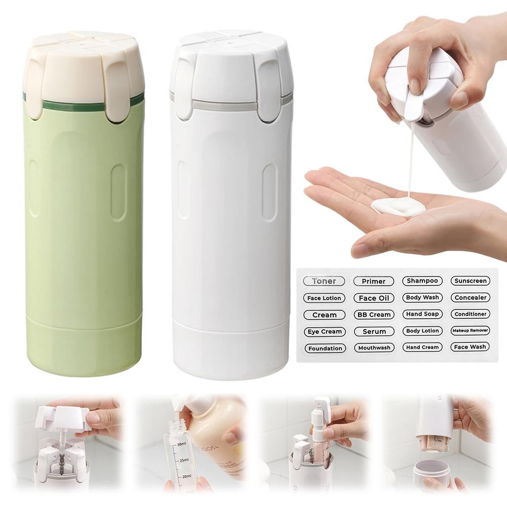 4-in-1 Leak-Proof Travel Dispenser Set | Refillable Toiletry Bottles by Creative Vault Marketplace