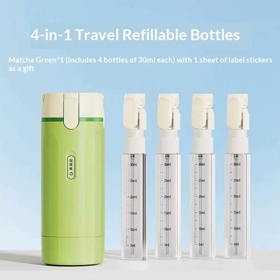 4-in-1 Leak-Proof Travel Dispenser Set | Refillable Toiletry Bottles by Creative Vault Marketplace