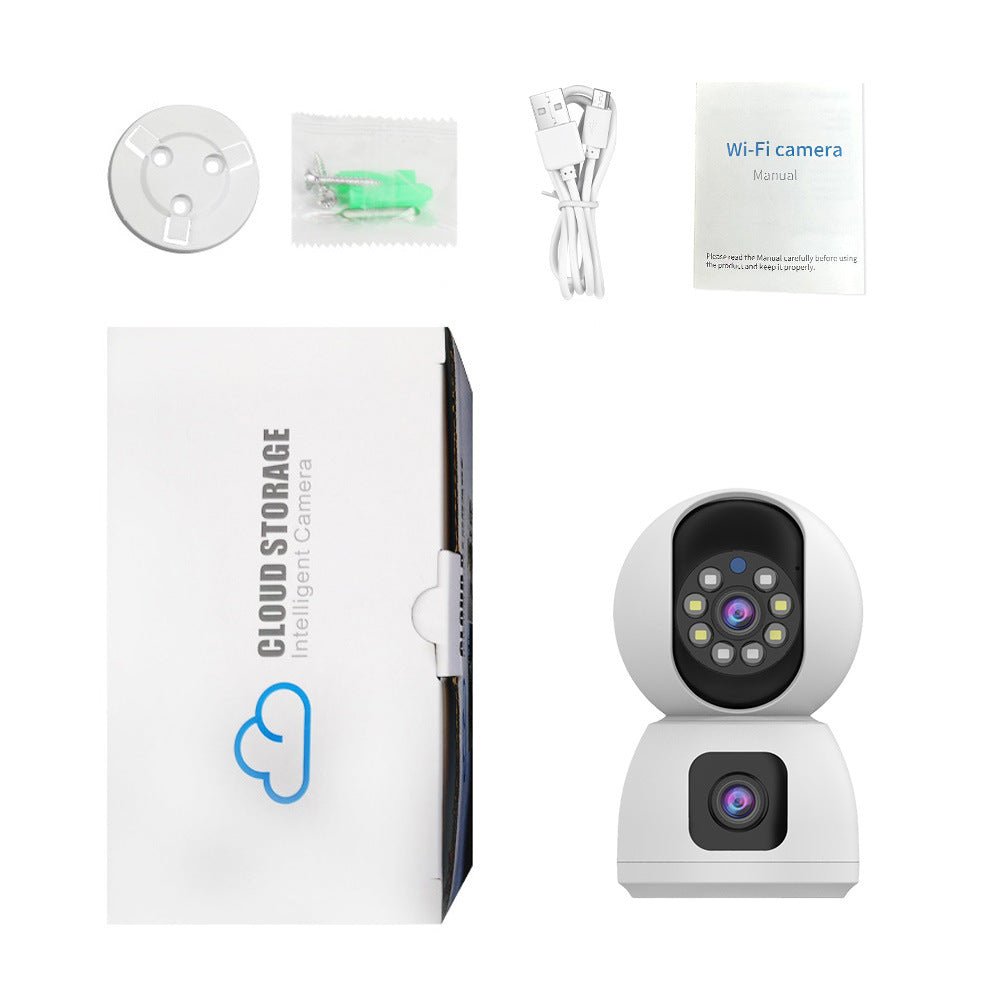 Dual-Lens WiFi Security Camera with HD Monitoring by Creative Vault Marketplace